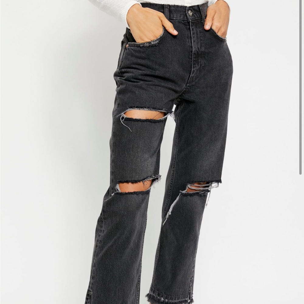 Black ripped jeans